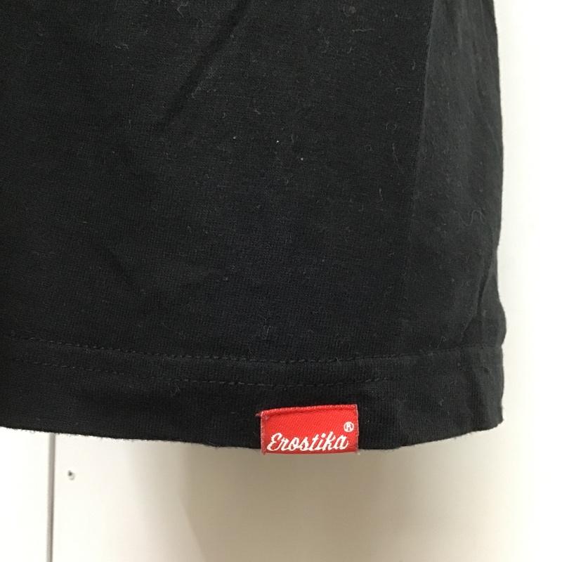 エロスティカ EROSTiKA Tシャツ 半袖 CURSED クルーネック XL プリント 黒 / ブラック /  メンズ USED 古着 中古 10102217