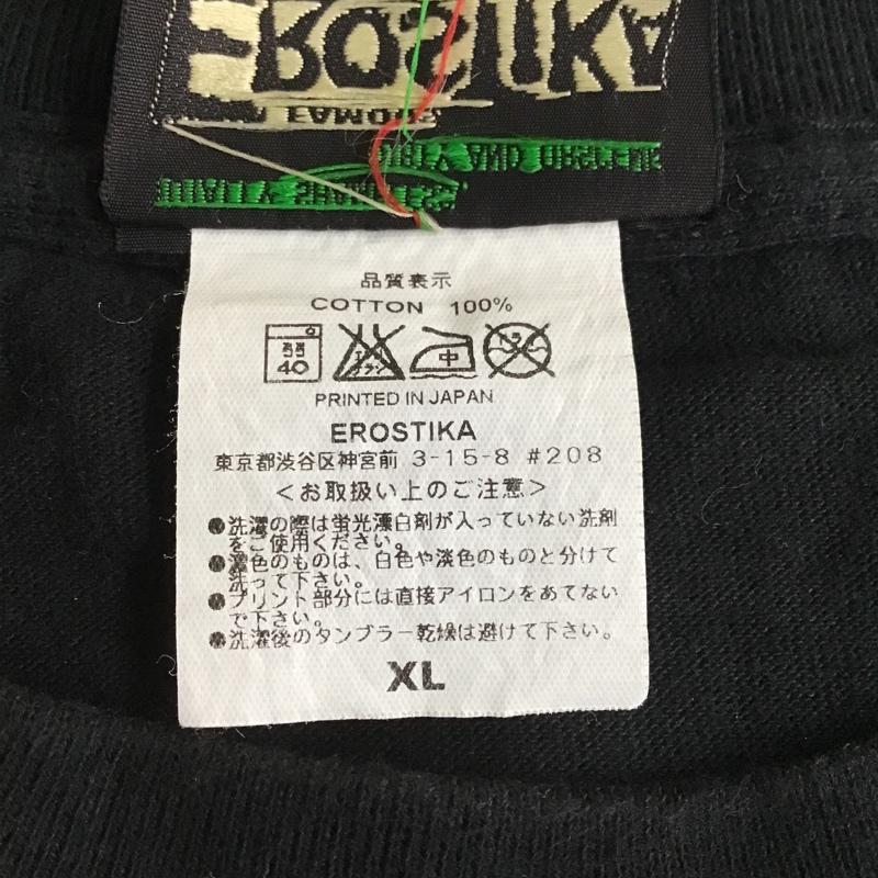 エロスティカ EROSTiKA Tシャツ 半袖 Rat Fink King of Junk Yard クルーネック XL プリント 黒 / ブラック /  メンズ USED 古着 中古 10102225