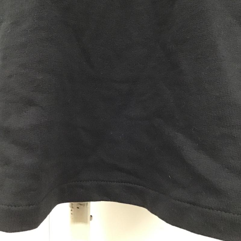 ザラ ZARA ワンピース ひざ丈スカート スウェット パフスリーブ 半袖 M 無地 黒 / ブラック /  レディース USED 古着 中古 10102235