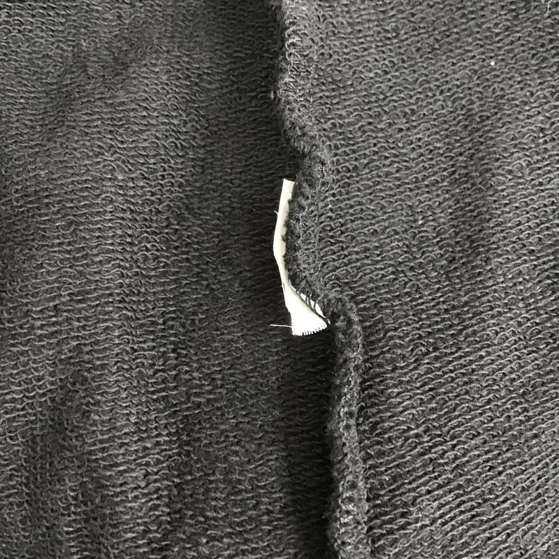 ザラ ZARA ワンピース ひざ丈スカート スウェット パフスリーブ 半袖 M 無地 黒 / ブラック /  レディース USED 古着 中古 10102235