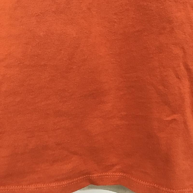 ニコアンド niko and... カットソー 半袖 ST74CC10KO 袖フリルワイドVネックT L 無地 橙 / オレンジ /  レディース USED 古着 中古 10102260