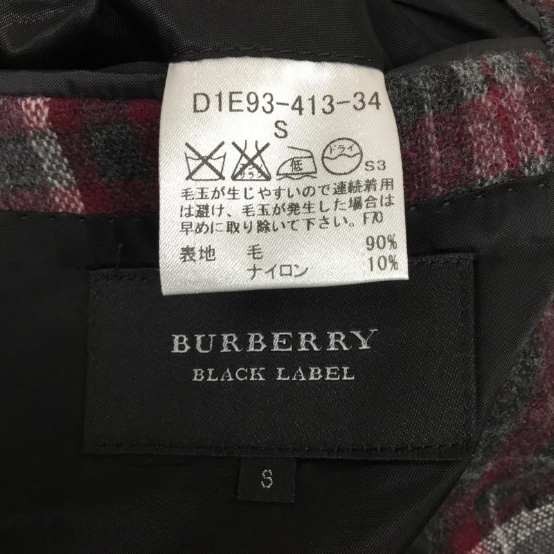 バーバリーブラックレーベル BURBERRY BLACK LABEL ジャケット、上着 ジャケット、ブレザー D1E93-413-34 ウール テーラードジャケット S チェック えんじ / ワインレッド / X 灰 / グレー / X 白 / ホワイト /  メンズ USED 古着 中古 10102277