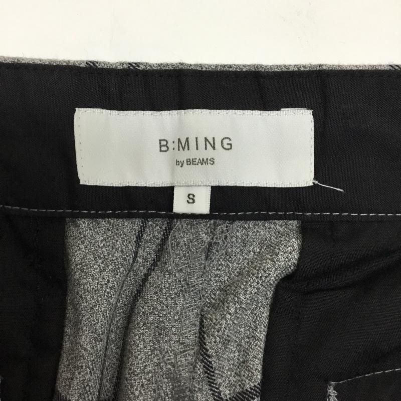 ビーミング バイ ビームス B:MING by BEAMS ボトムス ボトムス 92-24-0212-147 スラックスイージーパンツ S チェック 灰 / グレー / X 黒 / ブラック /  メンズ USED 古着 中古 10102279
