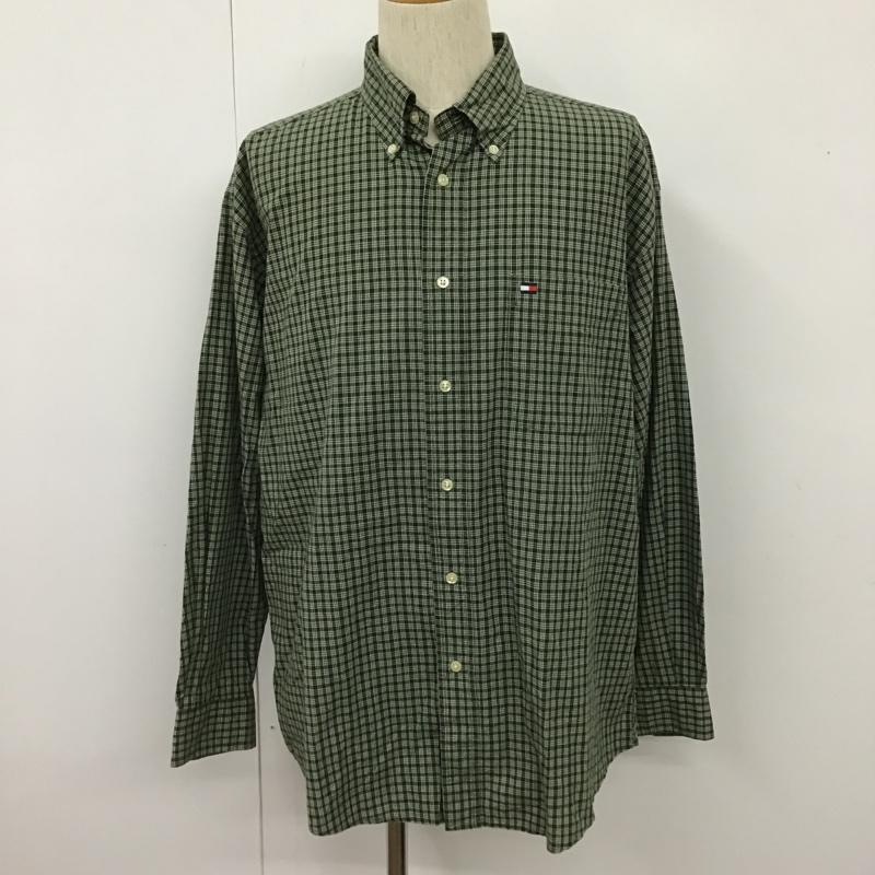 トミーヒルフィガー TOMMY HILFIGER シャツ、ブラウス 長袖 ボタンダウンシャツ チェックシャツ L チェック マルチカラー / マルチカラー /  メンズ USED 古着 中古 10102290