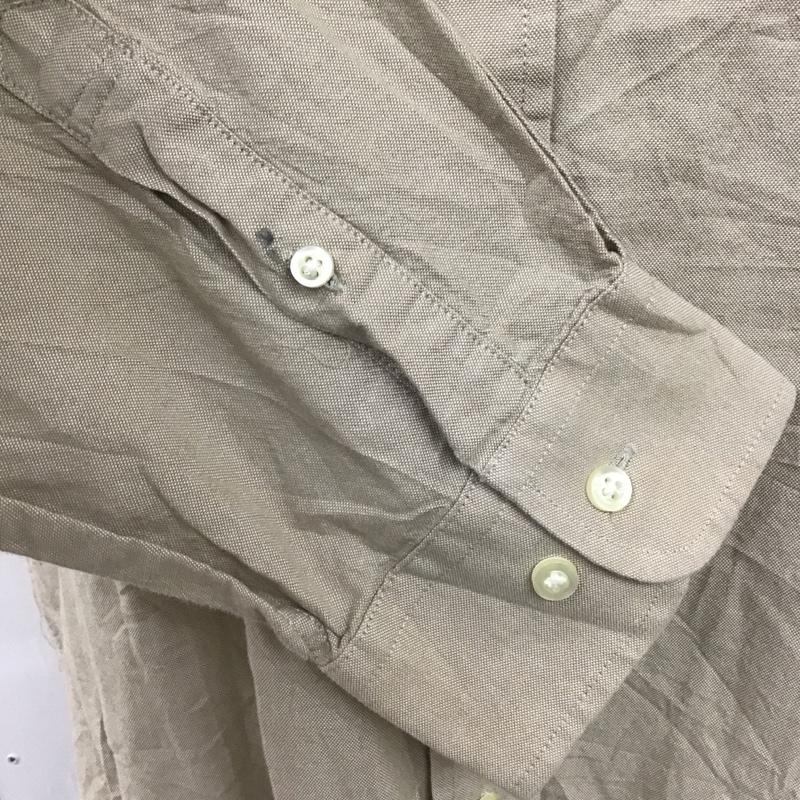 トミーヒルフィガー TOMMY HILFIGER シャツ、ブラウス 長袖 ボタンダウンシャツ XL 無地 ベージュ / ベージュ /  メンズ USED 古着 中古 10102294