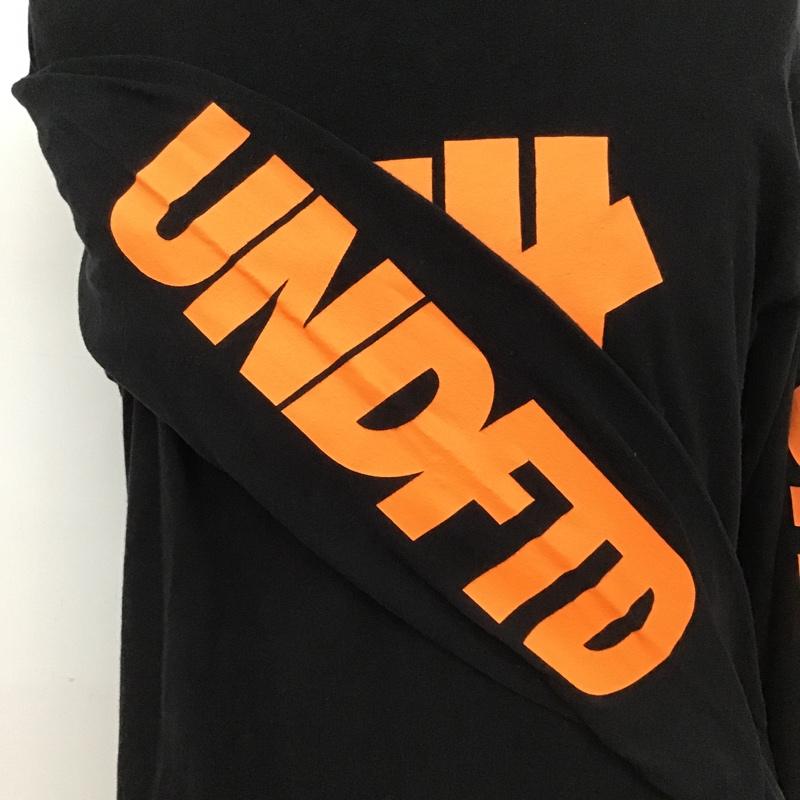アンディフィーテッド UNDEFEATED Tシャツ 長袖 Champion ロンT L プリント 黒 / ブラック /  メンズ USED 古着 中古 10102297
