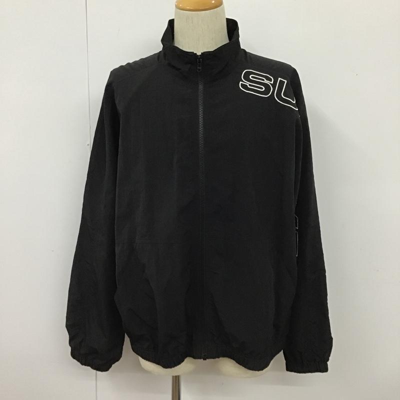 シュプリーム Supreme ジャケット、上着 ジャンパー、ブルゾン split track jacket ナイロンジャケット L ロゴ、文字 黒 / ブラック /  メンズ USED 古着 中古 10102300