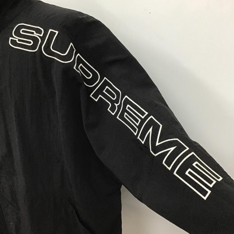 シュプリーム Supreme ジャケット、上着 ジャンパー、ブルゾン split track jacket ナイロンジャケット L ロゴ、文字 黒 / ブラック /  メンズ USED 古着 中古 10102300