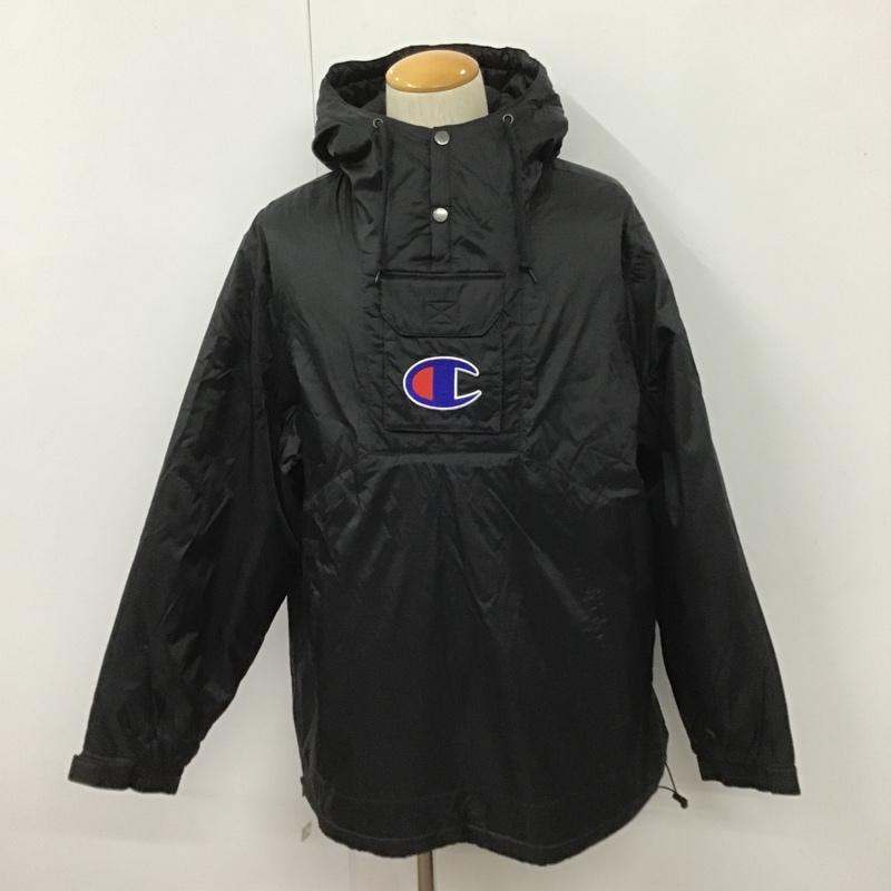 シュプリーム Supreme ジャケット、上着 ジャンパー、ブルゾン Champion Pullover Parka L ロゴ、文字 黒 / ブラック /  メンズ USED 古着 中古 10102312