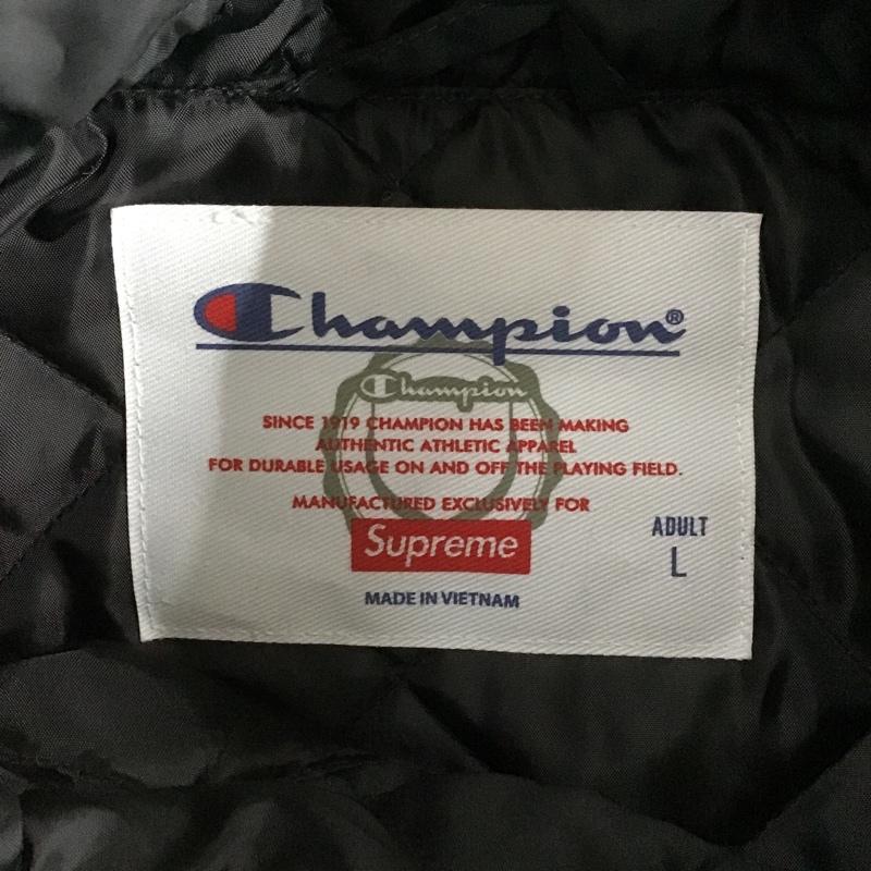 シュプリーム Supreme ジャケット、上着 ジャンパー、ブルゾン Champion Pullover Parka L ロゴ、文字 黒 / ブラック /  メンズ USED 古着 中古 10102312