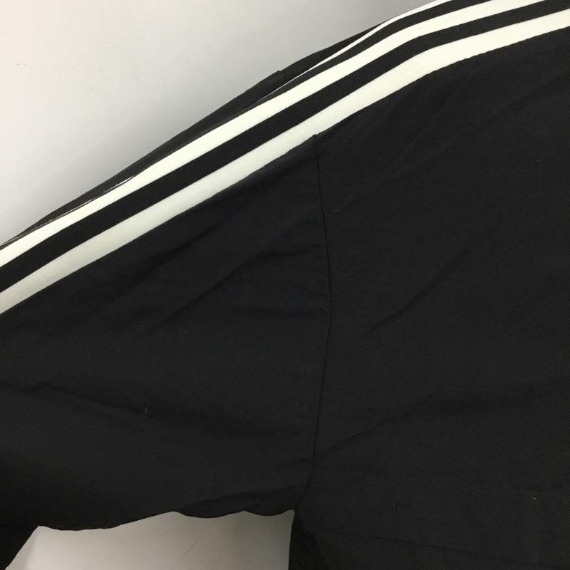 アディダス adidas ジャケット、上着 ジャンパー、ブルゾン BR6984 3 Stripes Windbreaker JKT ウインドブレーカー 無地 黒 / ブラック /  メンズ USED 古着 中古 10102322