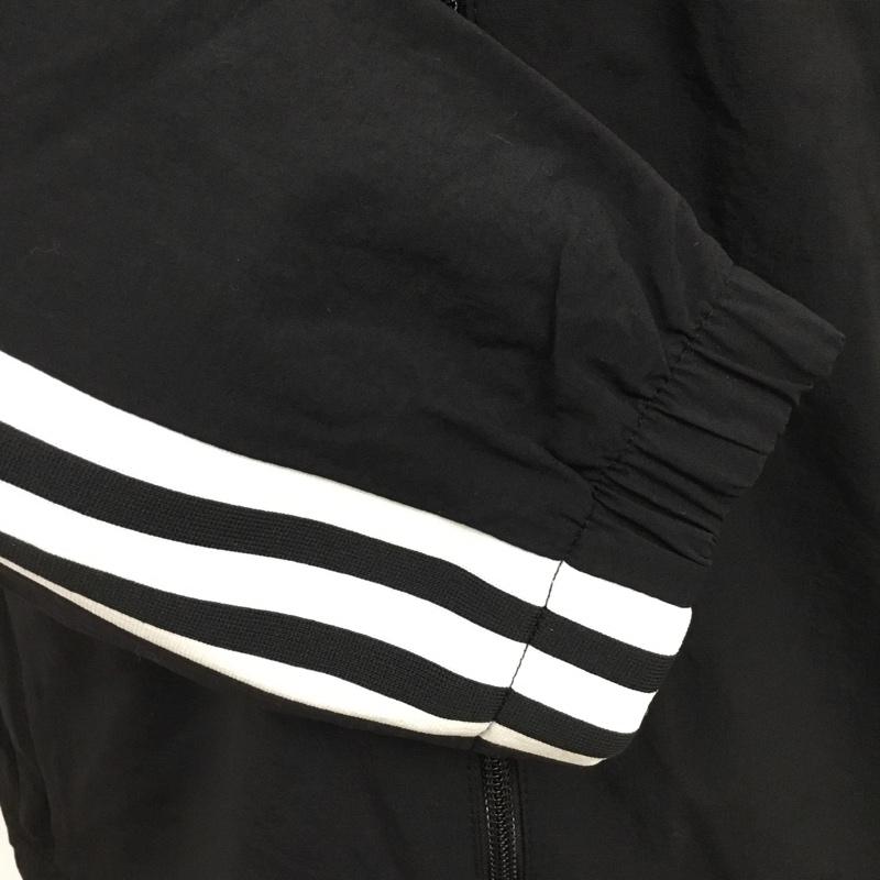 アディダス adidas ジャケット、上着 ジャンパー、ブルゾン BR6984 3 Stripes Windbreaker JKT ウインドブレーカー 無地 黒 / ブラック /  メンズ USED 古着 中古 10102322