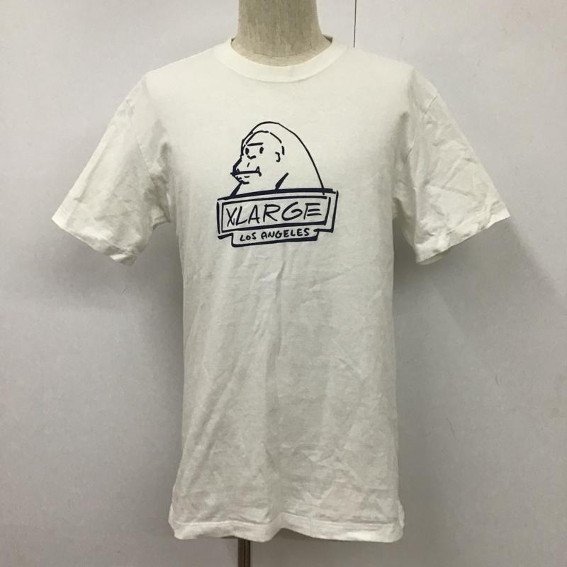 エクストララージ XLARGE Tシャツ 半袖 M プリント 白 / ホワイト /  メンズ USED 古着 中古 10102327