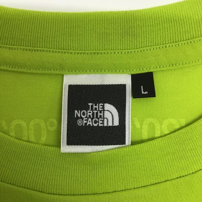 ザノースフェイス THE NORTH FACE Tシャツ 半袖 NT31217 L ロゴ、文字 黄緑 / イエローグリーン /  メンズ USED 古着 中古 10102332