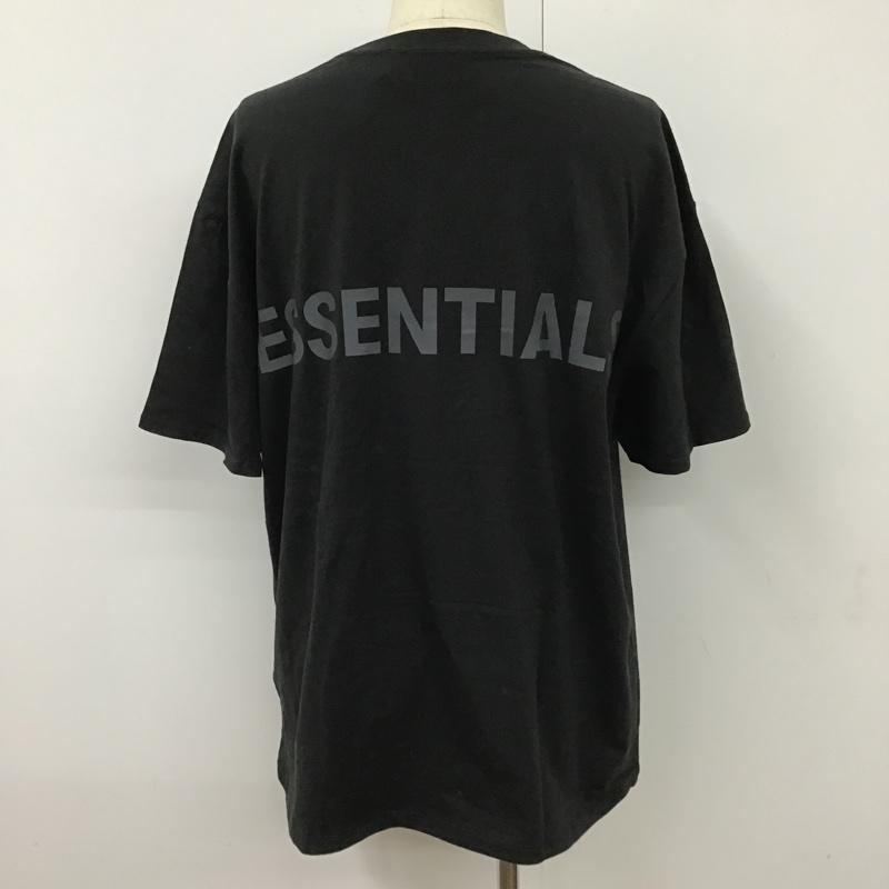 エッセンシャルズ ESSENTIALS Tシャツ 半袖 L ロゴ、文字 黒 / ブラック /  メンズ USED 古着 中古 10102343