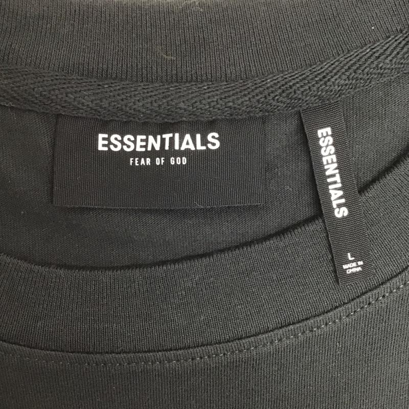 エッセンシャルズ ESSENTIALS Tシャツ 半袖 L ロゴ、文字 黒 / ブラック /  メンズ USED 古着 中古 10102343