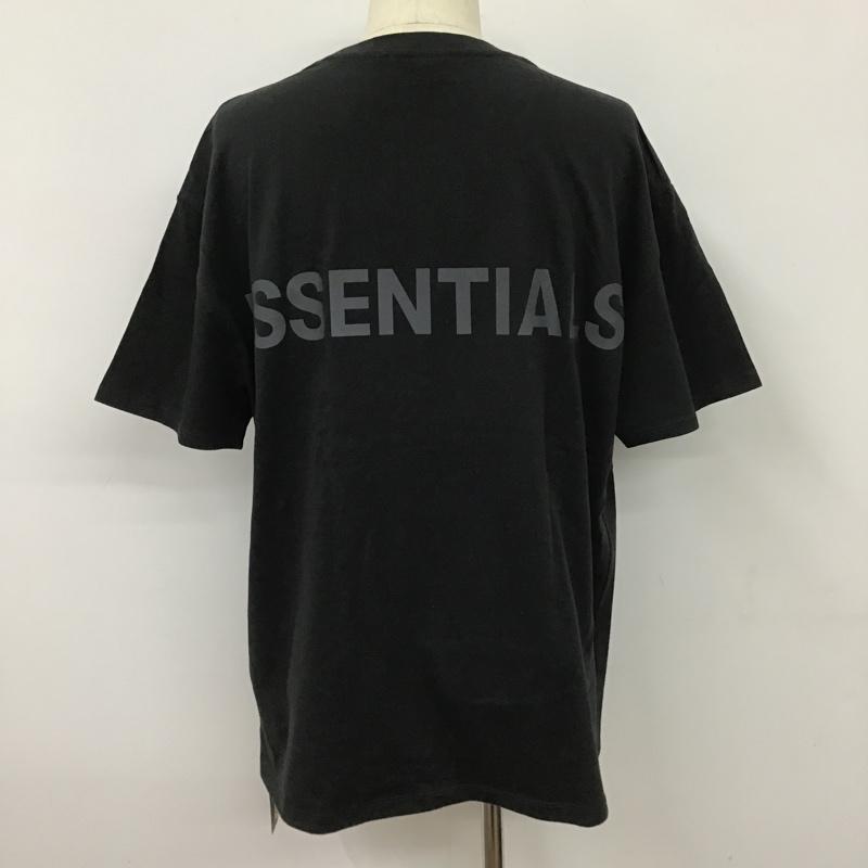 エッセンシャルズ ESSENTIALS Tシャツ 半袖 M ロゴ、文字 黒 / ブラック /  メンズ USED 古着 中古 10102345
