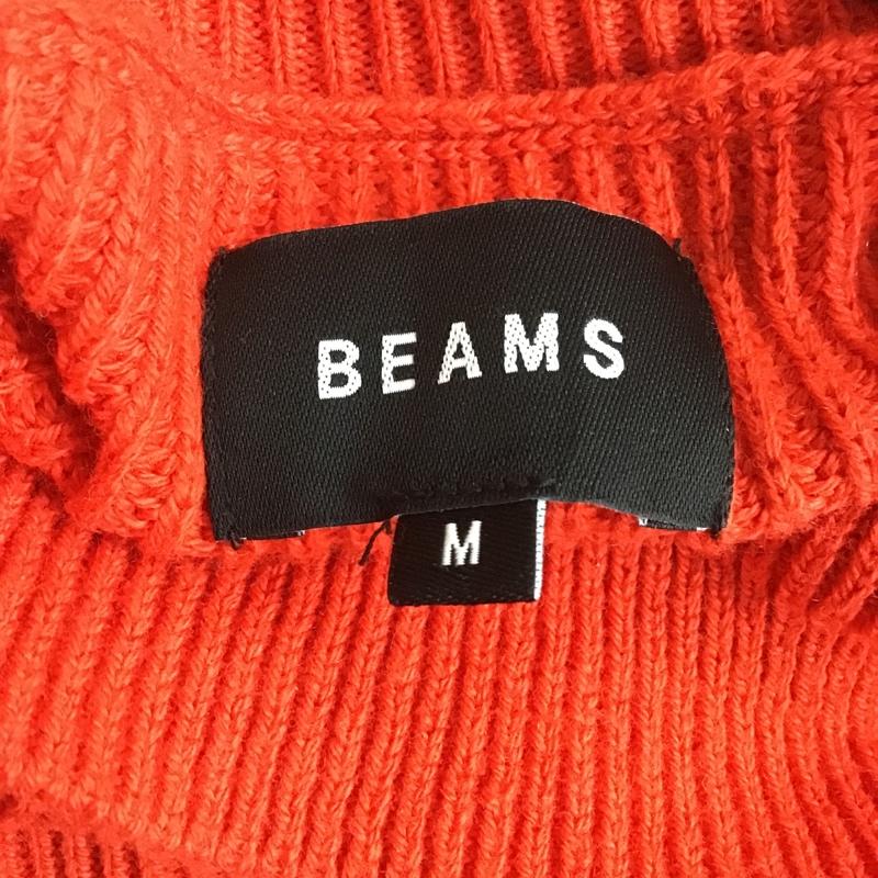 ビームス BEAMS ニット、セーター 長袖 タートルネック M 無地 赤 / レッド /  メンズ USED 古着 中古 10102358