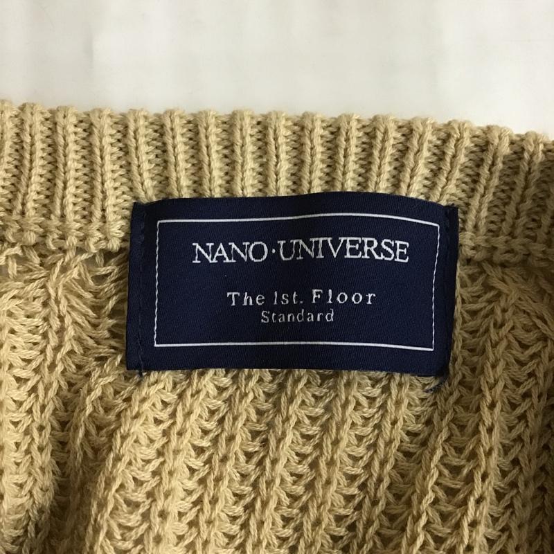 ナノユニバース nano・universe ニット、セーター 長袖 S 無地 ベージュ / ベージュ /  メンズ USED 古着 中古 10102359