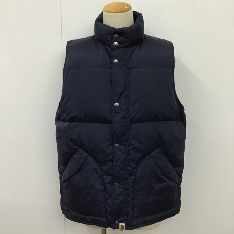 アベイシングエイプ A BATHING APE ベスト ベスト ダウンベスト XL 無地 紺 / ネイビー /  メンズ USED 古着 中古 10102371