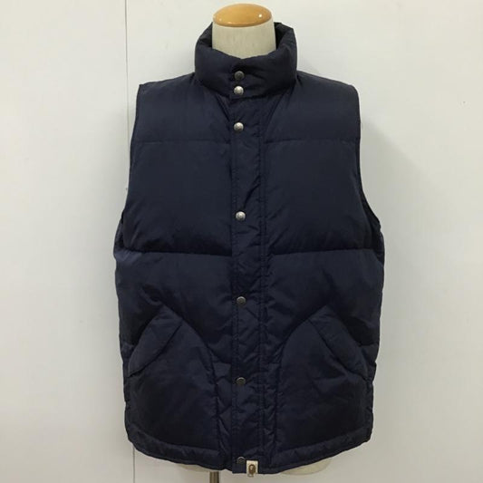 アベイシングエイプ A BATHING APE ベスト ベスト ダウンベスト XL 無地 紺 / ネイビー /  メンズ USED 古着 中古 10102371