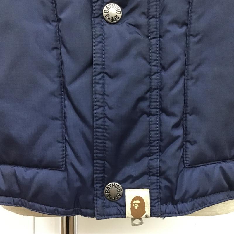 アベイシングエイプ A BATHING APE ベスト ベスト ダウンベスト XL 無地 紺 / ネイビー /  メンズ USED 古着 中古 10102371