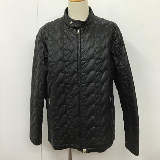 アベイシングエイプ A BATHING APE ジャケット、上着 レザージャケット ダウン XL 無地 黒 / ブラック /  メンズ USED 古着 中古 10102376