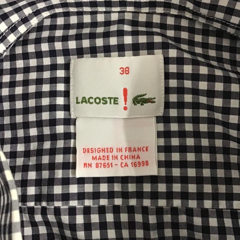 ラコステ LACOSTE シャツ、ブラウス 半袖 ボタンダウンシャツ チェックシャツ 38 チェック マルチカラー / マルチカラー /  メンズ USED 古着 中古 10102382