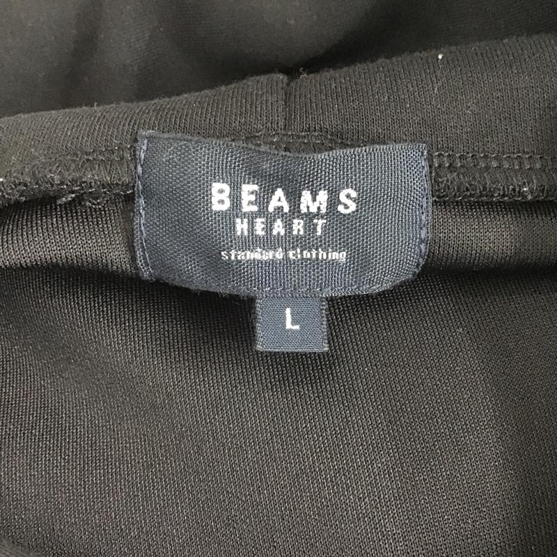 ビームス ハート BEAMS HEART パーカー 長袖 フーディ L 無地 黒 / ブラック /  メンズ USED 古着 中古 10102384