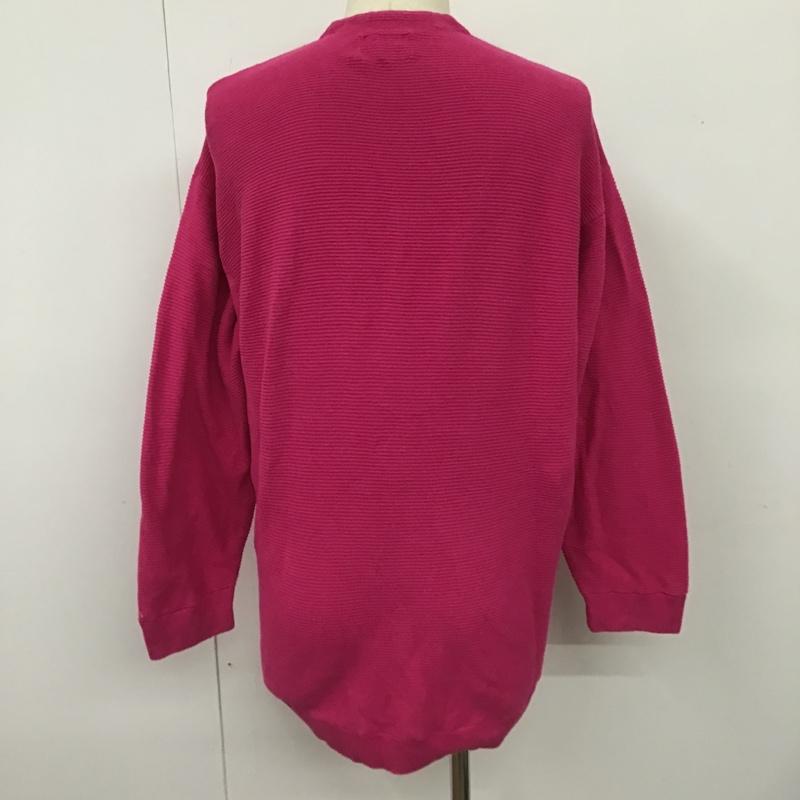 古着 USED カーディガン 長袖 THE FOX 無地 桃 / ピンク /  メンズ USED 古着 中古 10102395