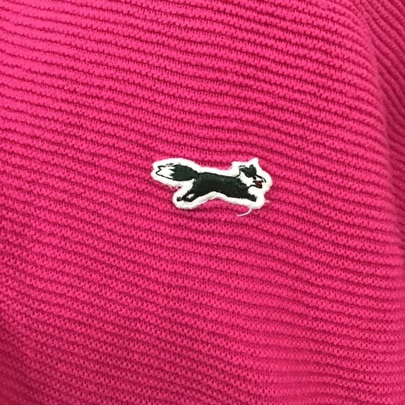 古着 USED カーディガン 長袖 THE FOX 無地 桃 / ピンク /  メンズ USED 古着 中古 10102395