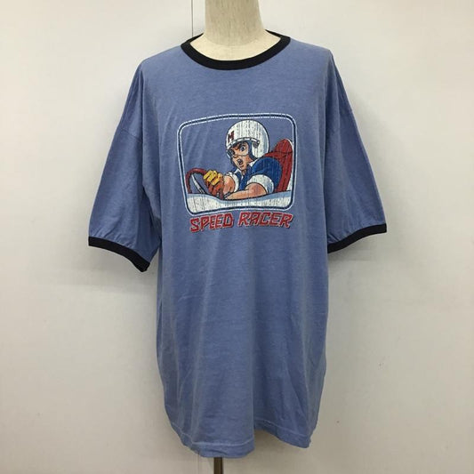 古着 USED Tシャツ 半袖 SPEED RACER プリント 水色 / ライトブルー /  メンズ USED 古着 中古 10102406