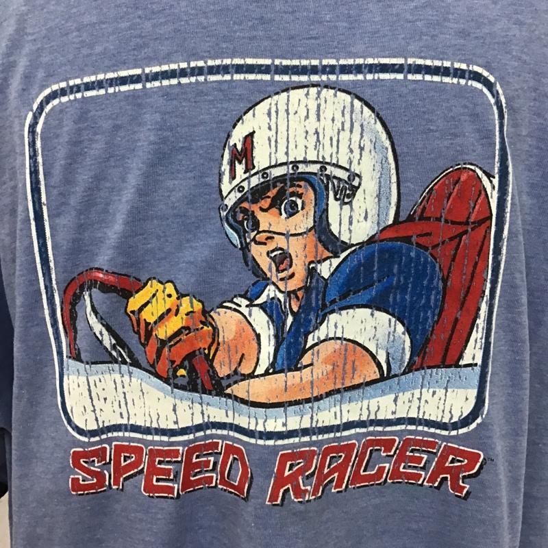 古着 USED Tシャツ 半袖 SPEED RACER プリント 水色 / ライトブルー /  メンズ USED 古着 中古 10102406