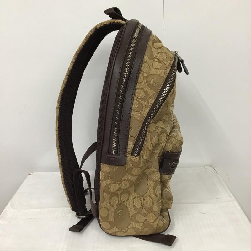 アベイシングエイプ A BATHING APE リュックサック、デイパック リュックサック、デイバッグ ACADEMY BACKPACK COACH 88827 総柄 ベージュ / ベージュ / X 茶 / ブラウン /  メンズ USED 古着 中古 10102438