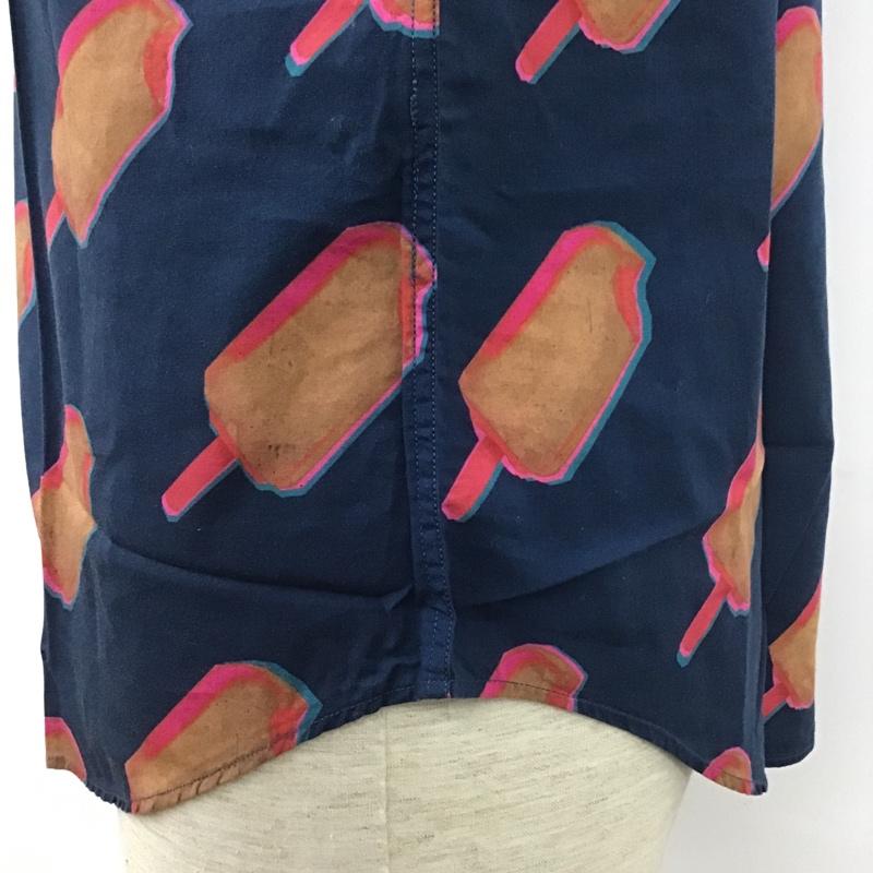 ポールスミス Paul Smith シャツ、ブラウス 長袖 PY-CR-66358 長袖シャツ 総柄シャツ カジュアルシャツ M プリント 紺 / ネイビー /  メンズ USED 古着 中古 10102490