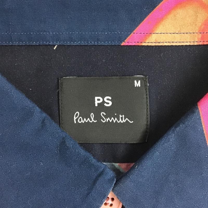 ポールスミス Paul Smith シャツ、ブラウス 長袖 PY-CR-66358 長袖シャツ 総柄シャツ カジュアルシャツ M プリント 紺 / ネイビー /  メンズ USED 古着 中古 10102490