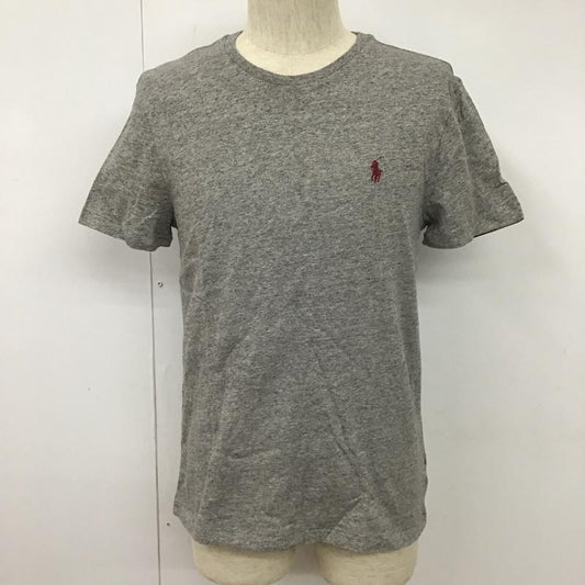 ポロラルフローレン POLO RALPH LAUREN Tシャツ 半袖 半袖カットソー 刺繍Tシャツ クルーネックカットソー Tシャツ M ロゴ、文字 灰 / グレー /  メンズ USED 古着 中古 10102495