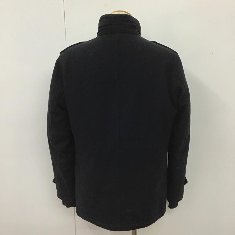 バーバリーブラックレーベル BURBERRY BLACK LABEL ジャケット、上着 ジャンパー、ブルゾン ジップアップジャケット M65 アウター ミリタリージャケット LL 無地 黒 / ブラック /  メンズ USED 古着 中古 10102503