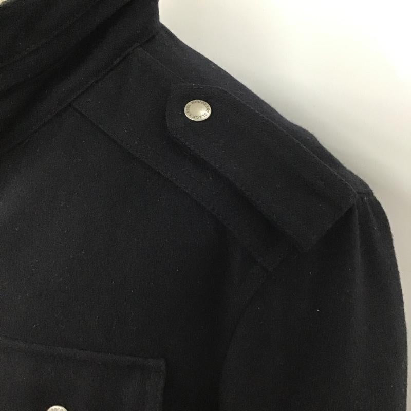 バーバリーブラックレーベル BURBERRY BLACK LABEL ジャケット、上着 ジャンパー、ブルゾン ジップアップジャケット M65 アウター ミリタリージャケット LL 無地 黒 / ブラック /  メンズ USED 古着 中古 10102503