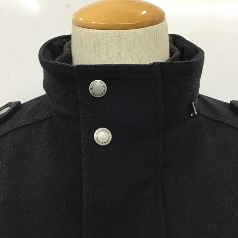 バーバリーブラックレーベル BURBERRY BLACK LABEL ジャケット、上着 ジャンパー、ブルゾン ジップアップジャケット M65 アウター ミリタリージャケット LL 無地 黒 / ブラック /  メンズ USED 古着 中古 10102503