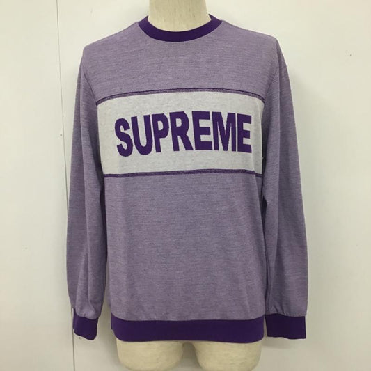 シュプリーム Supreme ニット、セーター 長袖 ロゴニットカットソー セーター クルーネック リブニット長袖カットソー M ロゴ、文字 紫 / パープル /  メンズ USED 古着 中古 10102506