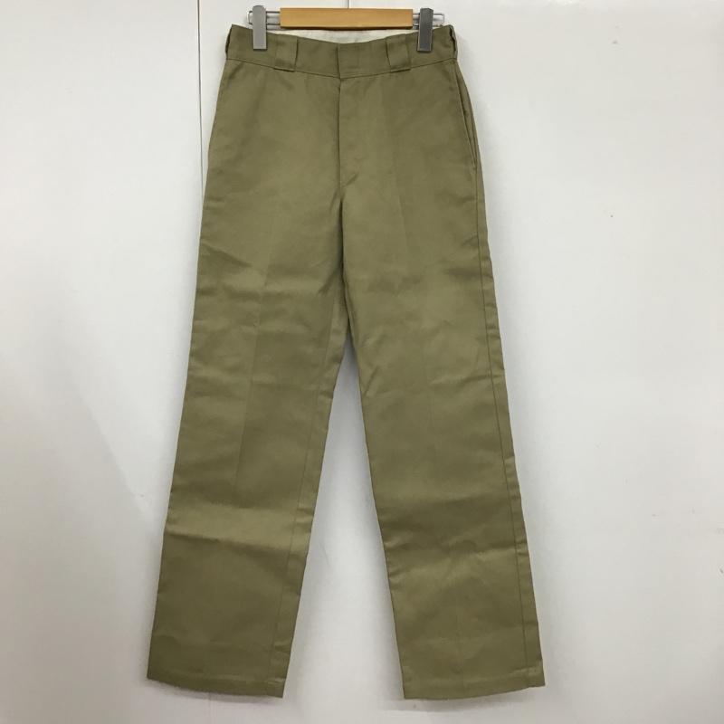 ディッキーズ Dickies パンツ ワークパンツ、ペインターパンツ ワークパンツ ワイドパンツ カジュアルパンツ センタータックパンツ 28インチ 無地 ベージュ / ベージュ /  メンズ USED 古着 中古 10102517