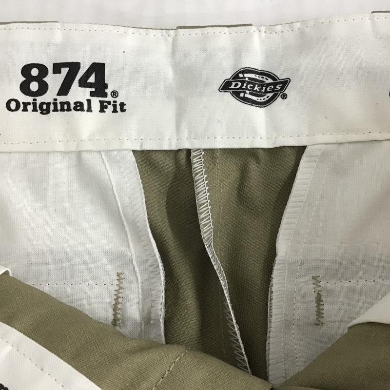 ディッキーズ Dickies パンツ ワークパンツ、ペインターパンツ ワークパンツ ワイドパンツ カジュアルパンツ センタータックパンツ 28インチ 無地 ベージュ / ベージュ /  メンズ USED 古着 中古 10102517