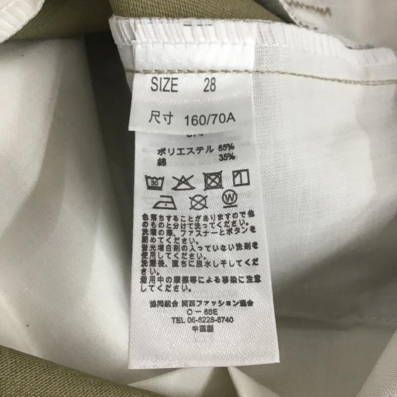 ディッキーズ Dickies パンツ ワークパンツ、ペインターパンツ ワークパンツ ワイドパンツ カジュアルパンツ センタータックパンツ 28インチ 無地 ベージュ / ベージュ /  メンズ USED 古着 中古 10102517