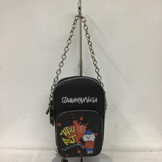 サマンサベガ Samantha Vega ショルダーバッグ ショルダーバッグ BT21 RJ 2WAY ハンドバッグ キャラクター 黒 / ブラック /  レディース USED 古着 中古 10102520