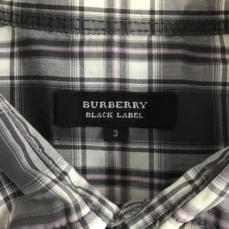 バーバリーブラックレーベル BURBERRY BLACK LABEL シャツ、ブラウス 長袖 BMW22-801-06 長袖シャツ チェックシャツ カラーシャツ 3 チェック 白 / ホワイト / X 黒 / ブラック / X 灰 / グレー / X 桃 / ピンク /  メンズ USED 古着 中古 10102526