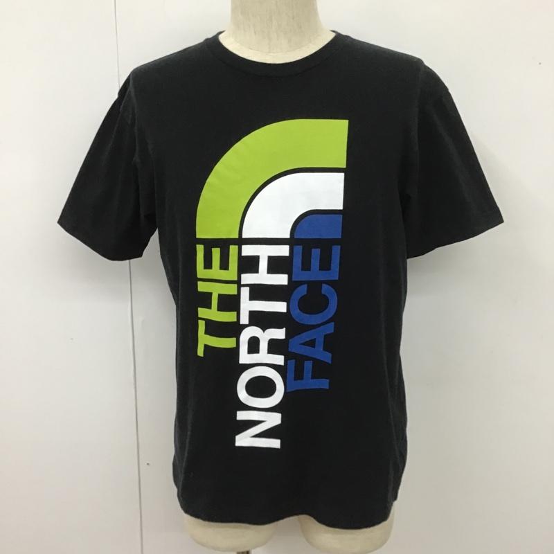 ザノースフェイス THE NORTH FACE Tシャツ 半袖 NT31431 TRIVERTTEE 半袖カットソー プリントTシャツ クルーネックカットソー M ロゴ、文字 黒 / ブラック /  メンズ USED 古着 中古 10102544