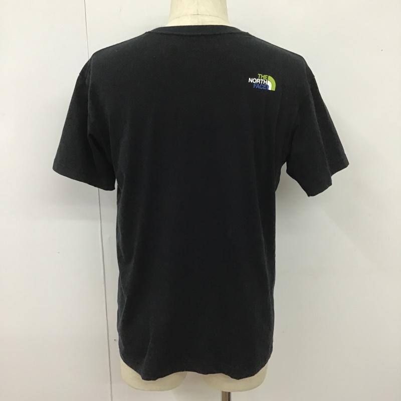 ザノースフェイス THE NORTH FACE Tシャツ 半袖 NT31431 TRIVERTTEE 半袖カットソー プリントTシャツ クルーネックカットソー M ロゴ、文字 黒 / ブラック /  メンズ USED 古着 中古 10102544