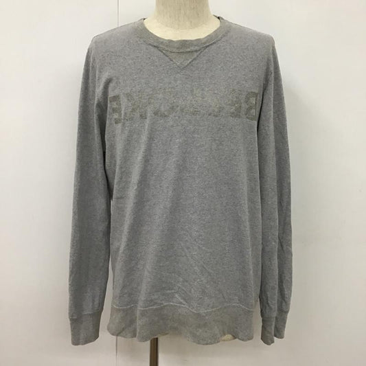 サカイ Sacai カットソー 長袖 15-00893M クルーネックVガゼットカットソー 長袖カットソー プリントTシャツ 3 ロゴ、文字 灰 / グレー /  メンズ USED 古着 中古 10102550