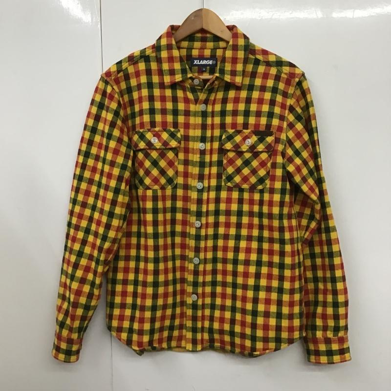 エクストララージ XLARGE シャツ、ブラウス 長袖 長袖シャツ カジュアルシャツ チェックシャツ カラーシャツ M チェック マルチカラー / マルチカラー /  メンズ USED 古着 中古 10102565